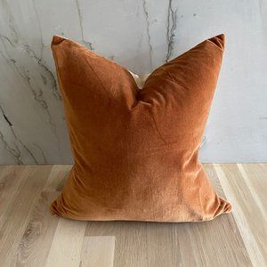 CB2 23x23 Leisure Velvet Copper Pillow Cover